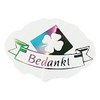 Sticker Bedankt/multikleuren p/20st wit