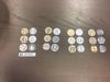 Stickers Adventcijfers 1-24 zilver/goud p/set