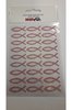 Stickers rosegold glimmend Ichthus visjes 3x1cm p/27st