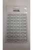 Stickers zilver glimmend Ichthus visjes 3x1cm p/27st
