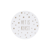 Stickers wit het is kerst met sterretjes 35mm p/20st goud