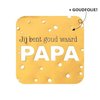Stickers goud jij bent waard papa 40x40mm p/20st