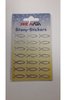 Stickers stony zilver Ichthus visjes 2.4x1cm p/21st