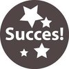 Stickers zwart succes p/20st 35mm