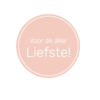Stickers Voor de allerliefste 40mm p/20st roze