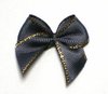Strik zwart/goud glitter 24mm p/5st