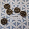Tandwielen 4 gaten plat 15mm p/st brons