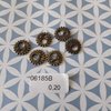 Tandwielen mini tandwiel met schroefjes 1 cm p/st brons