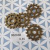 Tandwielen plat met 6 gaten en 1 middengat 2.5cm p/st brons