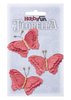 Vlinder Rood 35x60mm p/3st