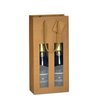 Wijntas 2-fles Window koord p/10st bruin
