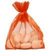 Zakken oranje 7.5x10cm p/10st organza