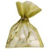 Zakken olijfgroen 7.5x10cm p/10st organza