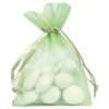 Zakken groen 7.5x10cm p/10st organza