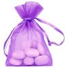 Zakken paars 7.5x10cm p/10st organza