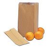 Papieren zakken fruit 13.5x7.5x25.5cm p/10st bruin met zijvouw 