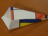 Zakken mondriaan print 14cm p/50st gekleurd snoepzak