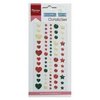 Parels rood/groen Enamel dots Christmas p/set 