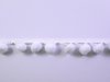 Pompom band wit p/mtr bolletjesband groot 