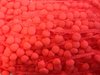 Pompom band oranje p/mtr bolletjesband groot neon  