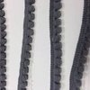 Pompom band donkergrijs p/mtr bolletjesband klein  