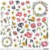 Scrappapier Flowers XVII 30.5x30.5cm p/vel