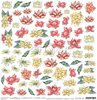 Scrappapier Flowers XVIII 30.5x30.5cm p/vel