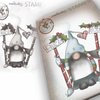 Stamp rubber Peace &amp; Joy 11x16cm p/st