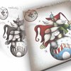 Stamp rubber Snow Place Like Home 13x18cm p/st