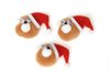 Plakker kerstbeer p/25st pom bow