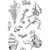 Clear stamp neverland captein hook A6