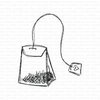 Stamp theezakje 58x67mm p/st rubber unmounted 