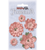 Bloemen perzik assorti 2-5cm p/5st