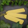 Labels geel 10x3cm p/3st houten