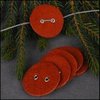 Knoop Vilt bruin 5cm p/6st 