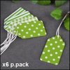 Labels groen 6x3.5cm p/6st houten