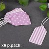 Labels lila 6x3.5cm p/6st houten