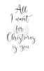 Stamp All I want for Christmas is you 4.5x3cm p/st rubber unmounted