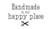 Stamp handmade in my happy place 3x2cm p/st rubber unmounted