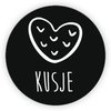 Stickers hartje met kusje eronder 35mm p/20st zwart