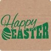 Stickers pasen kraft 4.5x4.5cm happy easter met ogen