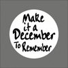 Stickers make it a december p/100st 40mm wit/zwart