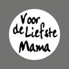 Stickers Voor de liefste mama p/20st wit/zwart 40mm