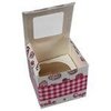 Cupcakedoos 1st bedrukt 90x90x80mm p/5st met venster
