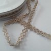 Lint gehaakt met ruit 10mm p/mtr goud/koper