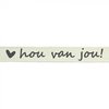Lint hou van jou 15mm p/mtr creme