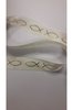 Lint creme/goud Ichthus visjes 23mm p/m