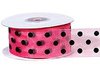 Lint roze 38mm p/mtr stip organza zwart