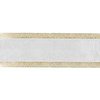 Lint ivoor creme 25mm p/m organza satin edge