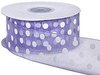 Lint lavendel 38mm p/mtr stip organza wit